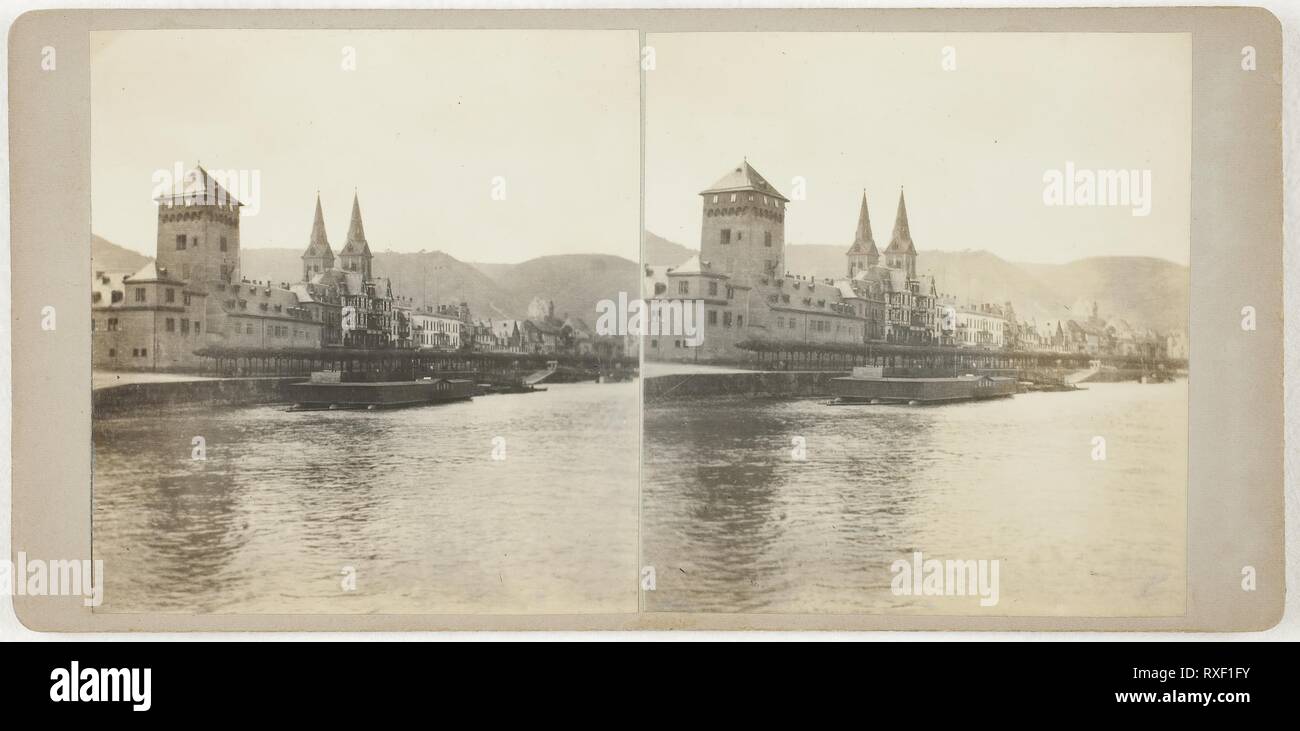 Untitled (Boppard). Artista sconosciuto. Data: 1860-1869. Dimensioni: 8,1 x 7,6 cm (ogni immagine); 8,7 x 17,8 cm (scheda). Albume stampa, stereo. Origine: Renania Palatinato. Museo: Chicago Art Institute. Foto Stock