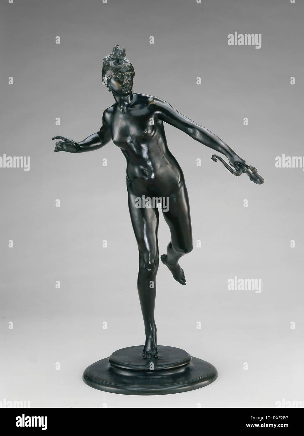 Diana. Frederick W. MacMonnies; American, 1863-1937; espressi da Romano opere di bronzo; American, nei primi anni del XX secolo. Data: 1889. Dimensioni: 76,2 × 50,8 × 48,3 cm (30 × 20 × 19 in.). Bronzo. Origine: Stati Uniti. Museo: Chicago Art Institute. Autore: Frederick William MacMonnies. Foto Stock