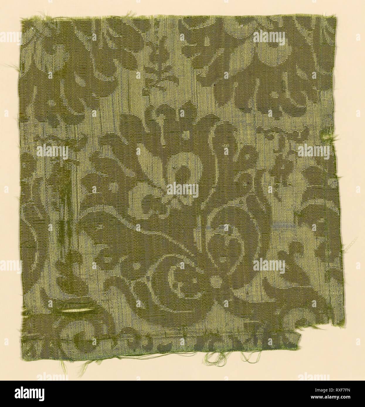 Frammento. La Francia. Data: 1601-1625. Dimensioni: . Seta, semplice damasco satinato. Provenienza: Francia. Museo: Chicago Art Institute. Foto Stock