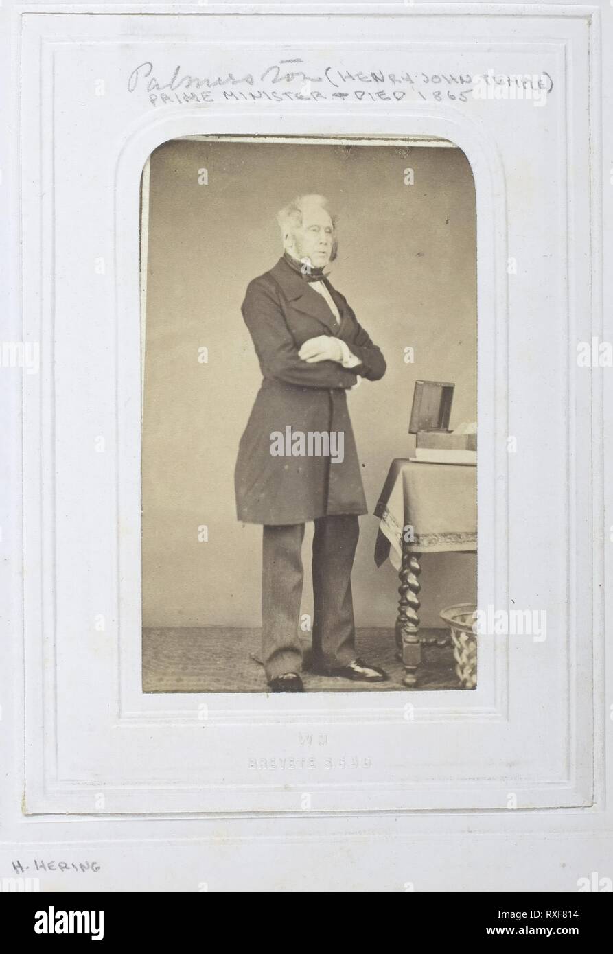 Henry John Temple. Henry Hering; British, attivo 1850s-1860s. Data: 1860-1869. Dimensioni: 8,7 x 5,4 cm (l'immagine/carta); 10,3 x 6,4 cm (mount). Albume stampa. Origine: Regno Unito. Museo: Chicago Art Institute. Foto Stock