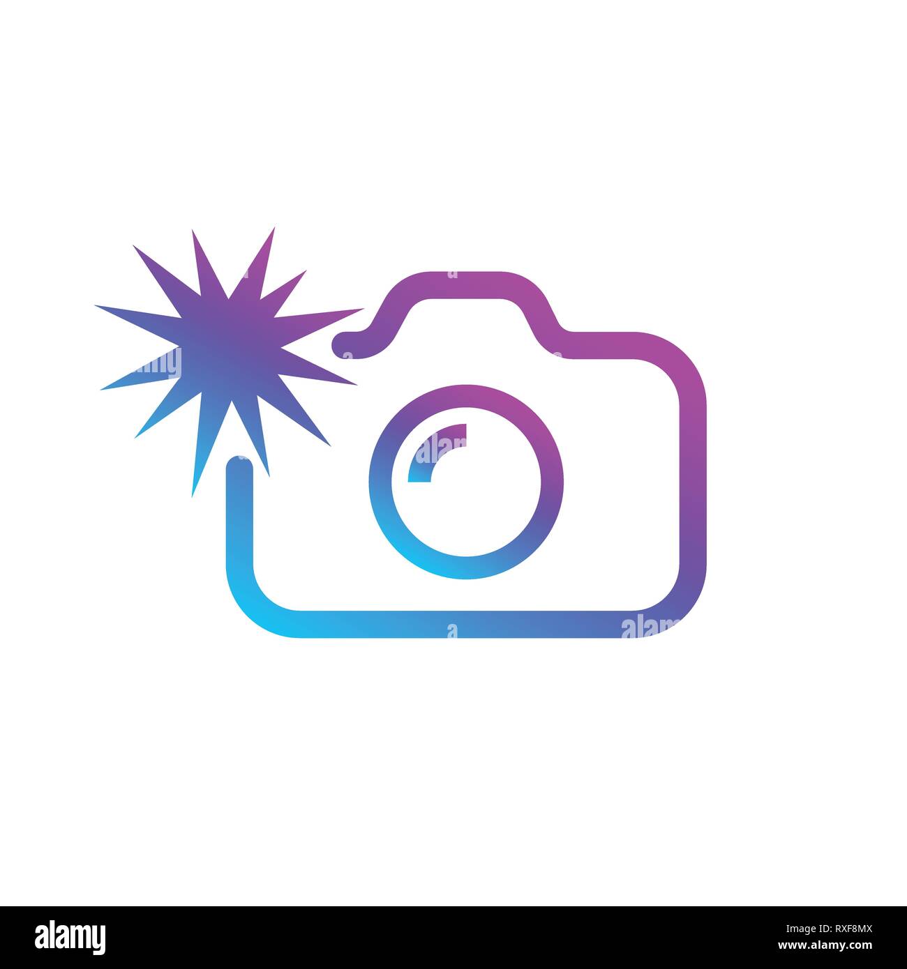 Social media digitale moderna icona della fotocamera, simbolo, web ui. Illustrazione Vettoriale. EPS 10 Illustrazione Vettoriale