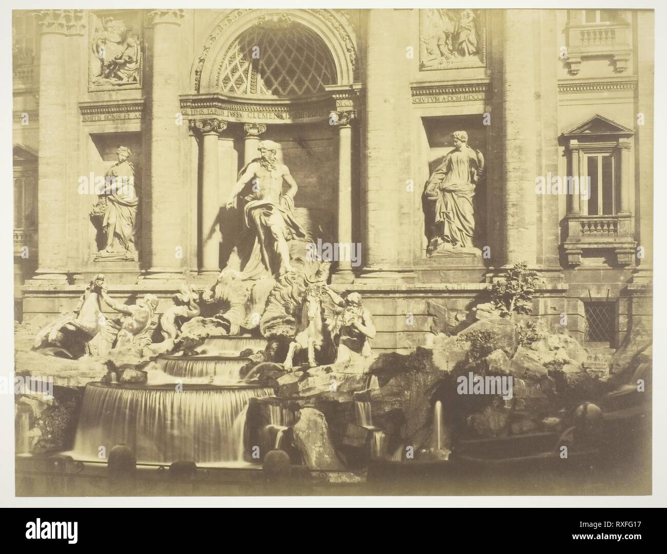 Fontana del Nettuno. Robert MacPherson; scozzese, 1811-1872. Data: 1852-1862. Dimensioni: 28,8 x 37,5 cm (l'immagine/carta); 40,2 x 45,5 cm (mount). Albume stampa, da 'fotografie di vedute di Roma" (c. 1857). Origine: Scozia. Museo: Chicago Art Institute. Foto Stock