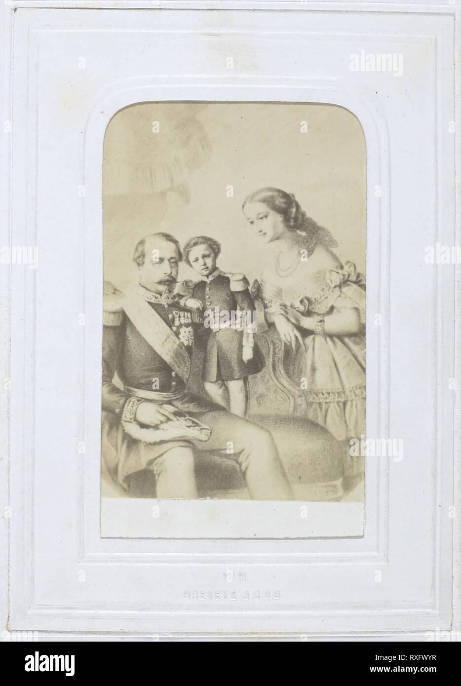 Untitled. Artista sconosciuto; europea attiva 1860s. Data: 1860-1869. Dimensioni: 7,7 x 5,5 cm (l'immagine/carta); 10,4 x 6,2 cm (mount). Albume stampa. Origine: . Museo: Chicago Art Institute. Foto Stock