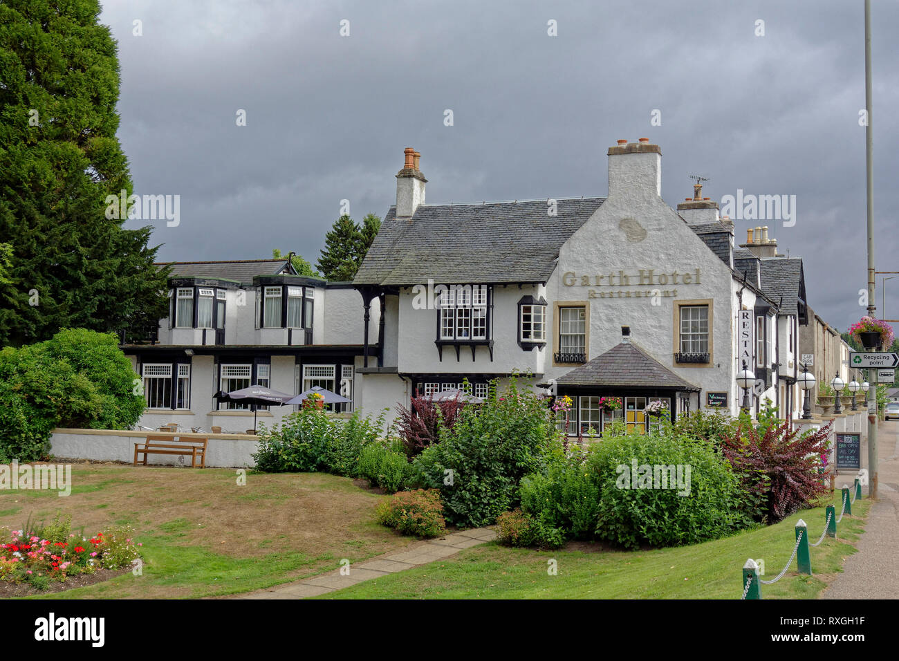 La Garth Hotel e ristorante a Grantown-on-Spey, regione delle Highlands, Scotland, Regno Unito Foto Stock