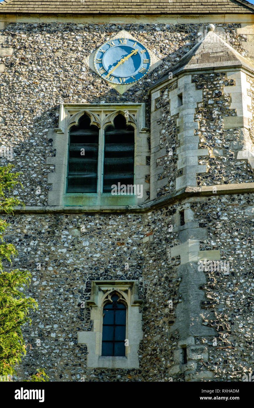 La Chiesa di San Nicola, Chiesa fila, Chislehurst, Kent Foto Stock