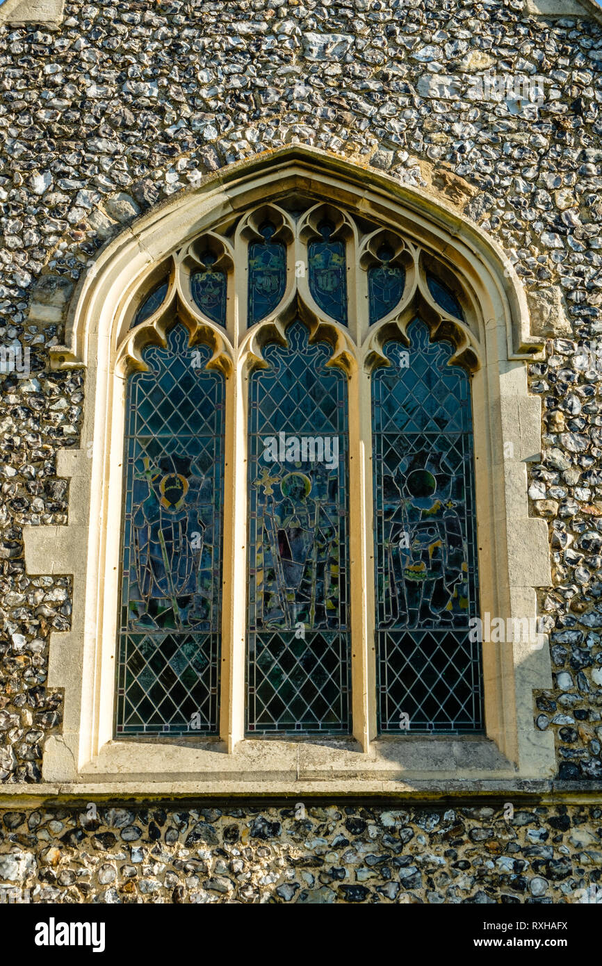 La Chiesa di San Nicola, Chiesa fila, Chislehurst, Kent Foto Stock