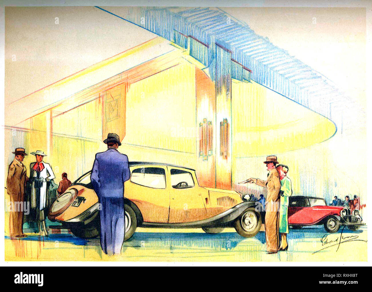 Eseguire la scansione di illustrazione dal 1936 Vol II Editori anno Prenota Foto Stock