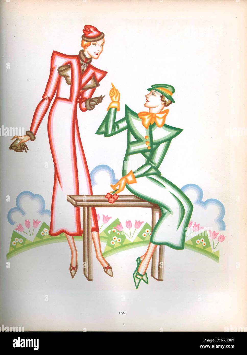 Eseguire la scansione di illustrazione dal 1936 Vol II Editori anno Prenota Foto Stock