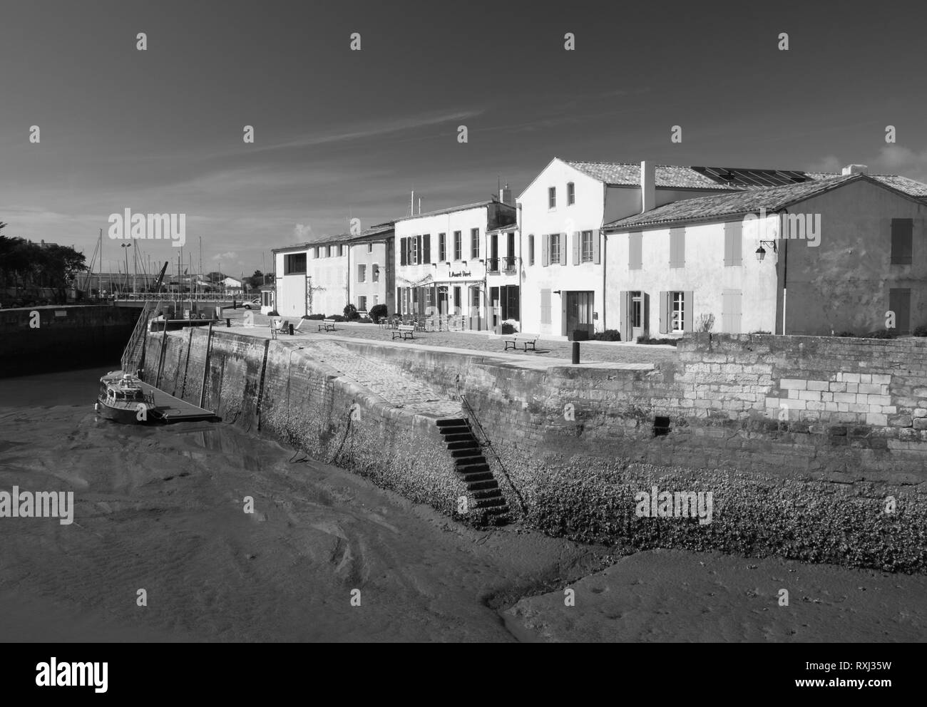 Harbourside ospita St Martin de Re Bretagna Foto Stock