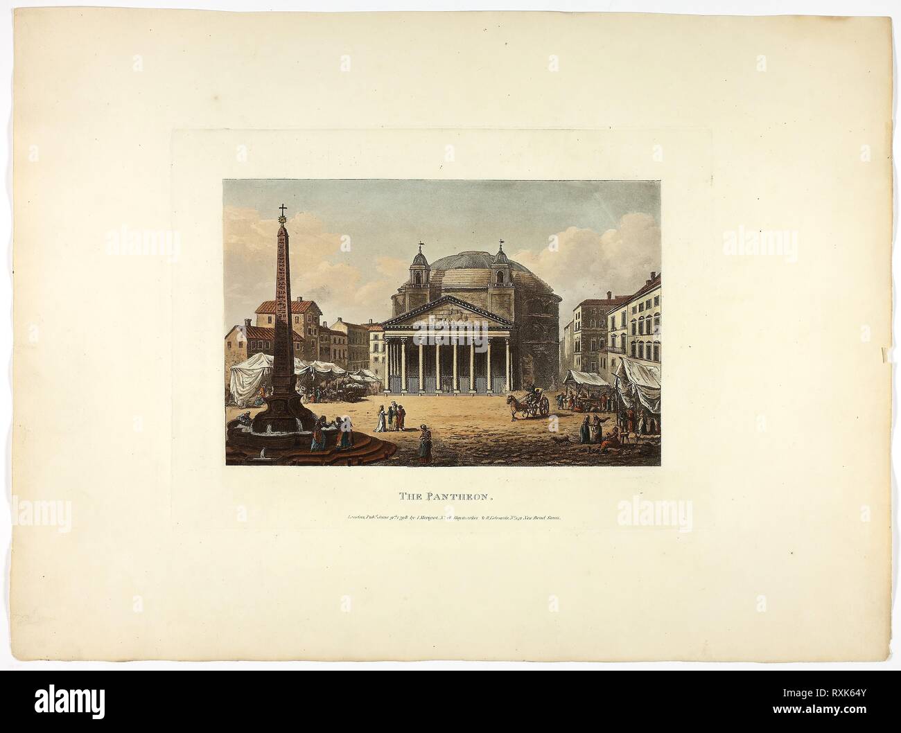 Il Pantheon, piastra di venti-sei dalle rovine di Roma. M. Dubourg, (Inglese, active 1786-1838); pubblicato da J. Merigot (italiano, sconosciuto). Data: 1798. Dimensioni: 330 × 448 mm (foglio). Colorate a mano la puntasecca su carta. Origine: Inghilterra. Museo: Chicago Art Institute. Foto Stock