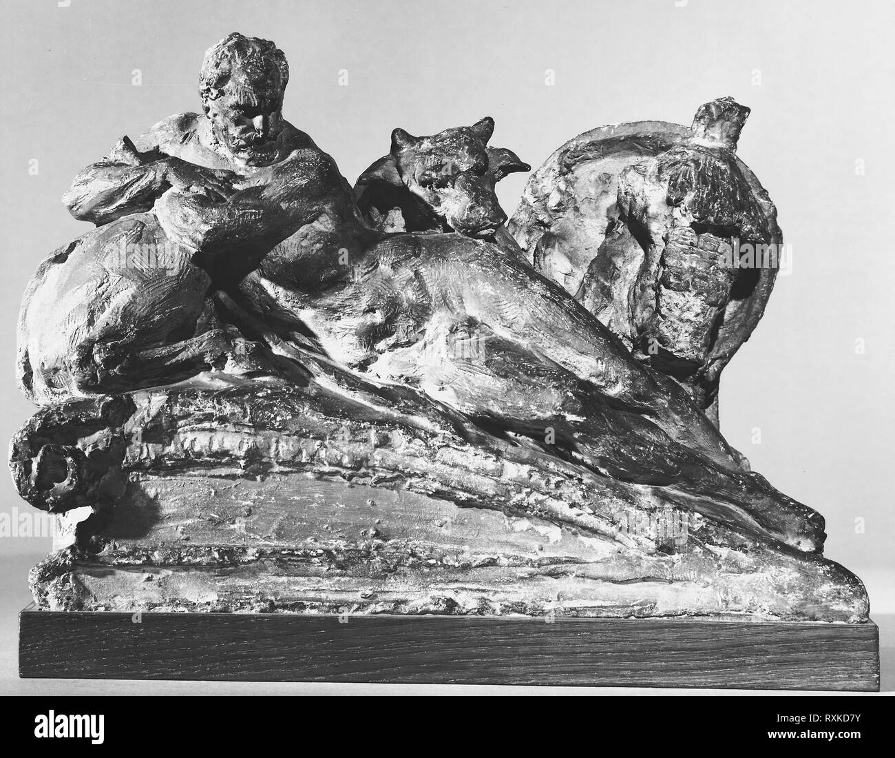 Allegoria dell'agricoltura. Jean Baptiste Carpeaux; francese, 1827-1875. Data: 1865. Dimensioni: 26 × 37 cm (10 1/4 × 14 1/2 in.). Il gesso. Provenienza: Francia. Museo: Chicago Art Institute. Foto Stock