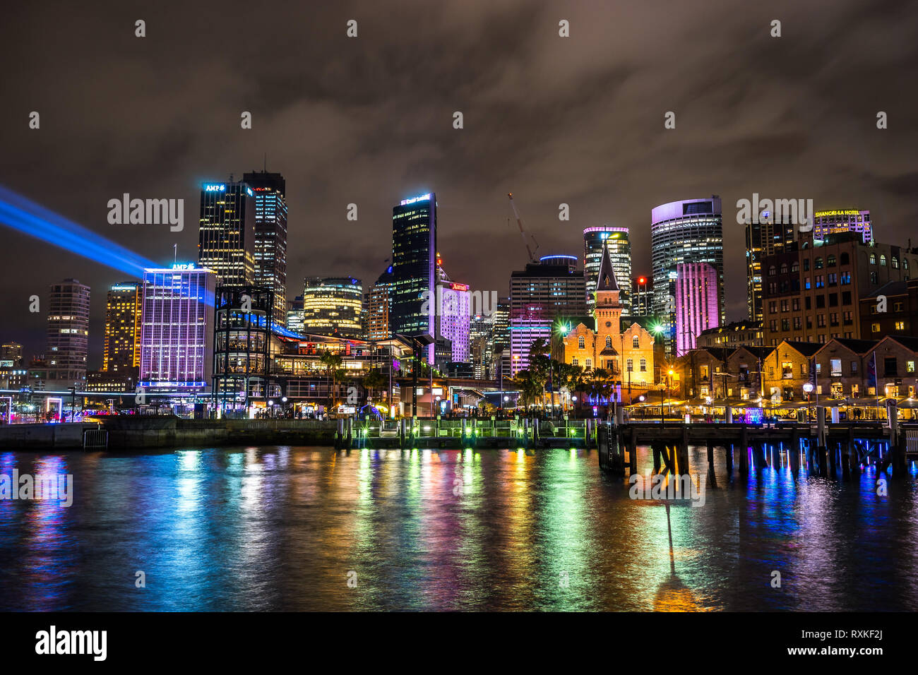 Sydney, Australia - l annuale Vivid Sydney festival delle luci, musica e idee Foto Stock