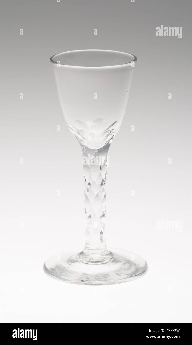 Bicchiere di vino. In Inghilterra. Data: 1765-1775. Dimensioni: 15,1 cm (5 15/16 in.). Il vetro. Origine: Inghilterra. Museo: Chicago Art Institute. Foto Stock