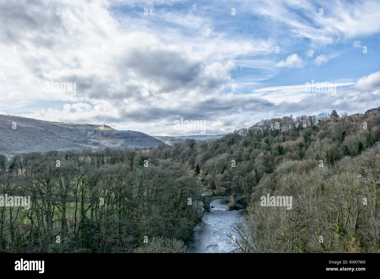 Llangollen Aquaduct Galles del Nord Foto Stock