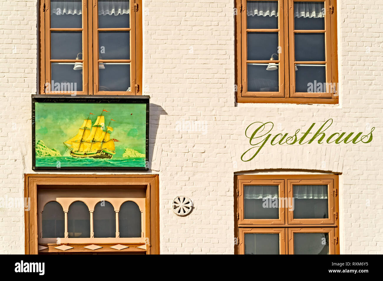 Gasthaus in Glueckstadt (Schleswig-Holstein); ristorante Foto Stock