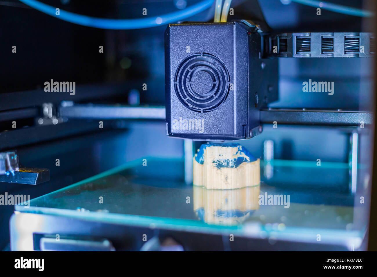 3D stampa della macchina modello in plastica Foto Stock