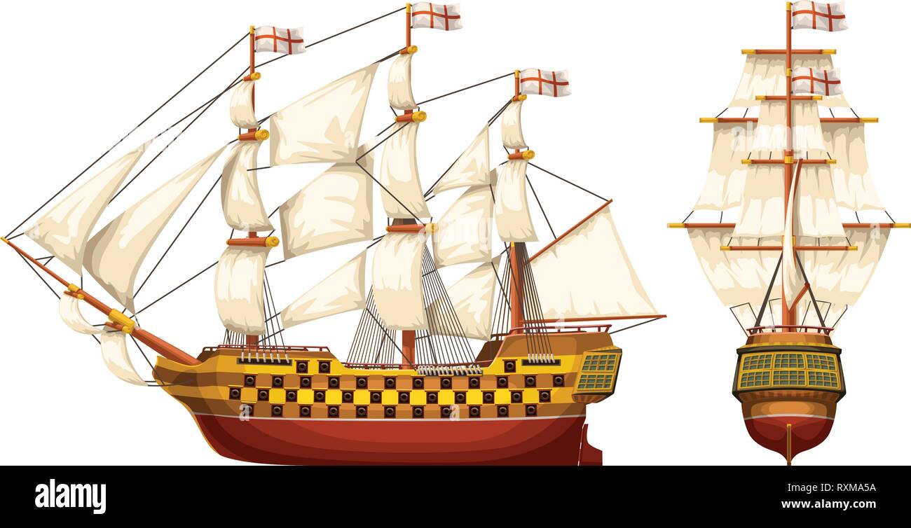 Antica nave da guerra impostato Immagine e Vettoriale - Alamy