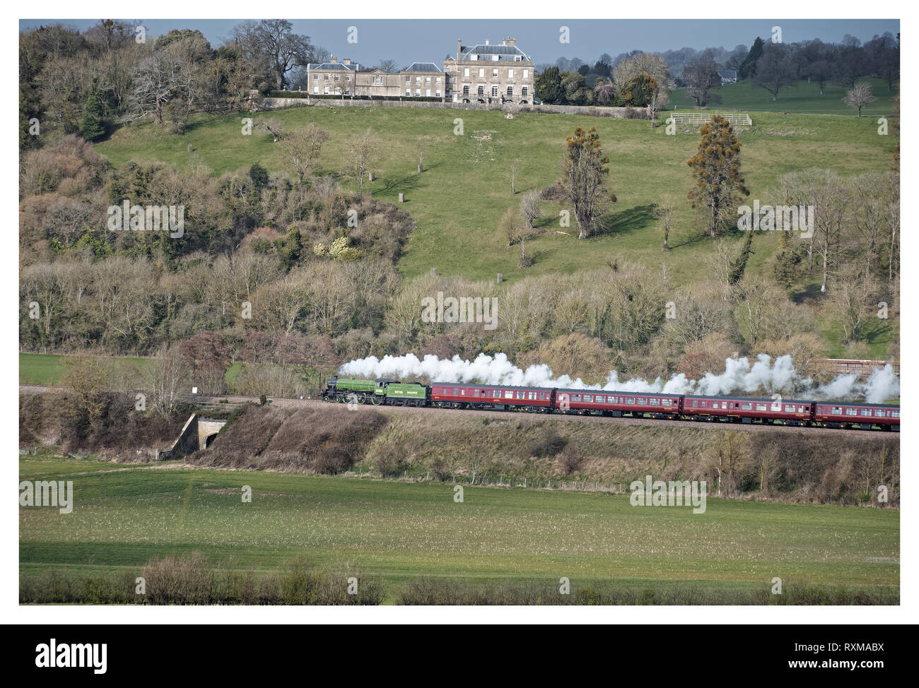 Il Imaculate 61306 Mayflower locomative vapore sul catherdrals express Marzo 2019 Foto Stock