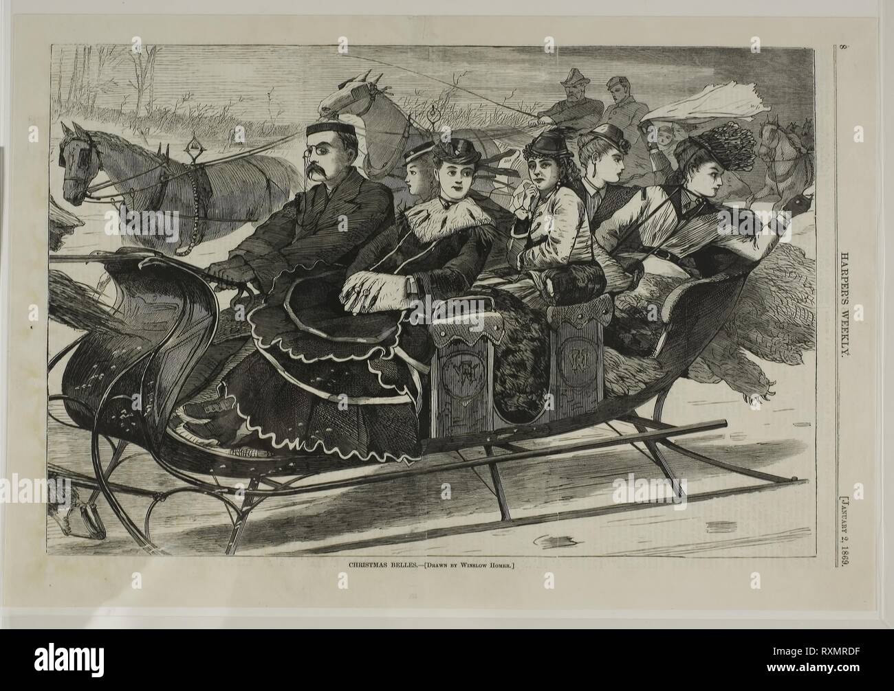 Natale Belles. Winslow Homer (American, 1836-1910); pubblicato da Harper's settimanale (American, 1857-1916). Data: 1869. Dimensioni: 231 x 348 mm (nell'immagine); 269 x 393 mm (foglio). Incisione su legno su carta. Origine: Stati Uniti. Museo: Chicago Art Institute. Foto Stock Natale Belles. Winslow Homer (American, 1836-1910); pubblicato da Harper's settimanale (American, 1857-1916). Data: 1869. Dimensioni: 231 x 348 mm (nell'immagine); 269 x 393 mm (foglio). Incisione su legno su carta. Origine: Stati Uniti. Museo: Chicago Art Institute. Foto Stock