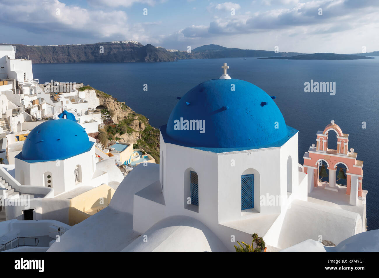 Santorini isola greca Foto Stock