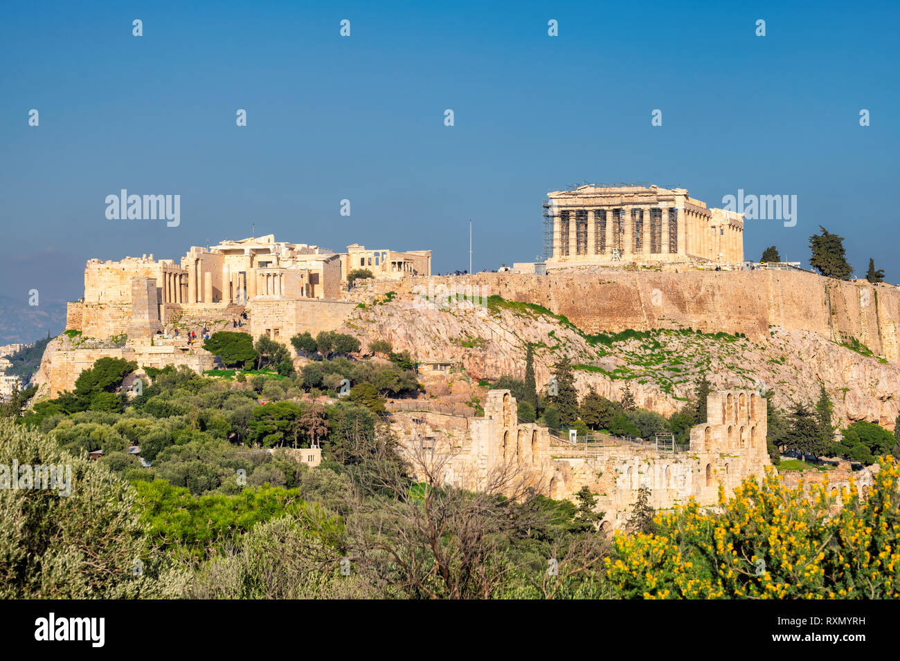 Acropolis hill, Atene, Grecia. Foto Stock
