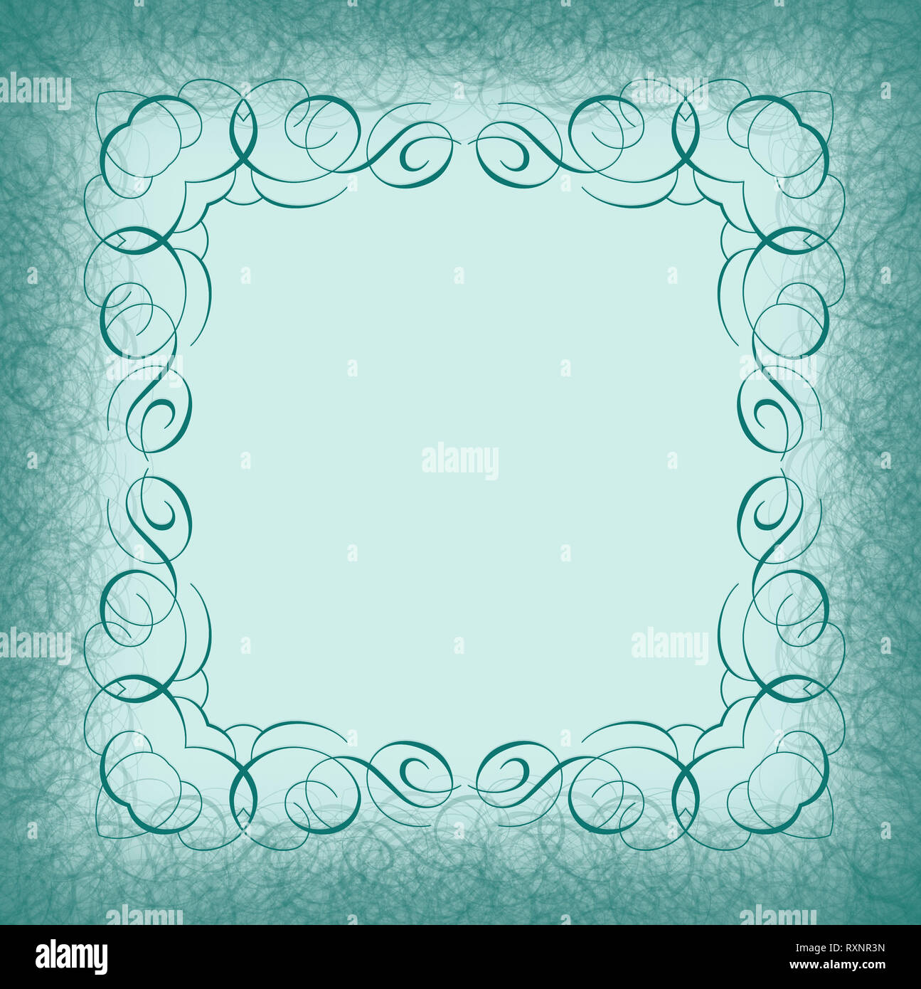 Cornice di verde con un pattern. L'illustrazione Foto Stock
