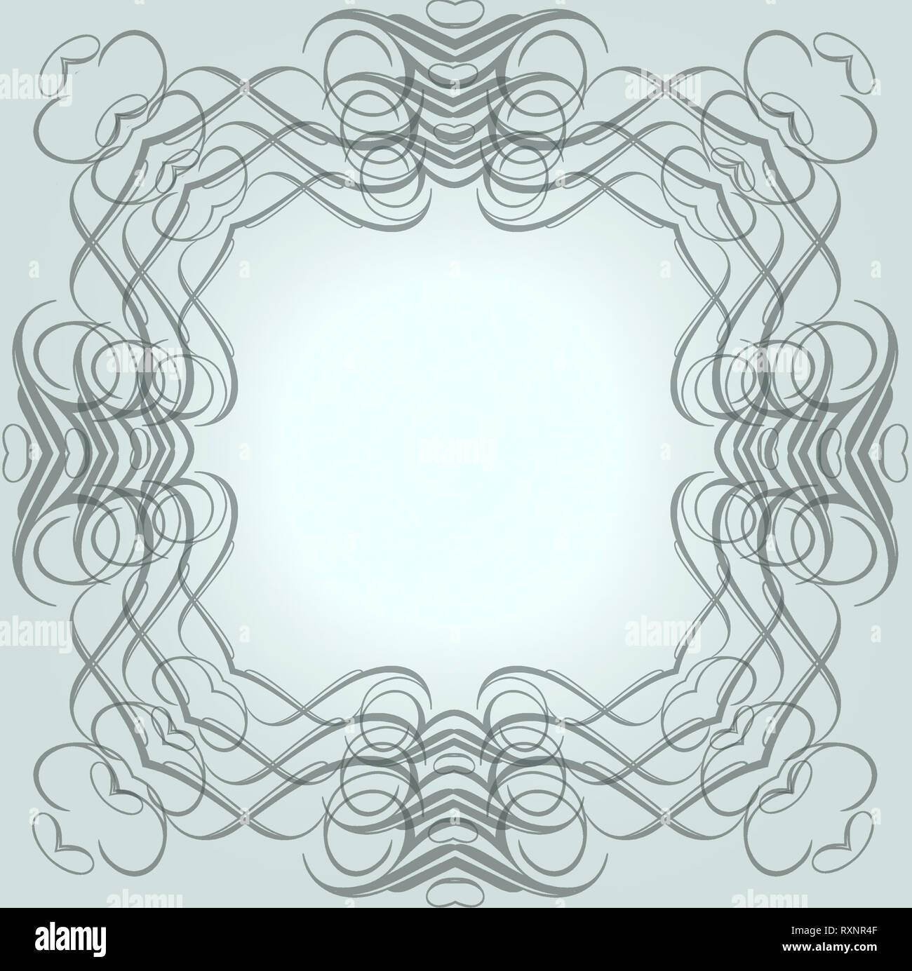 Cornice di verde con un pattern. L'illustrazione Foto Stock