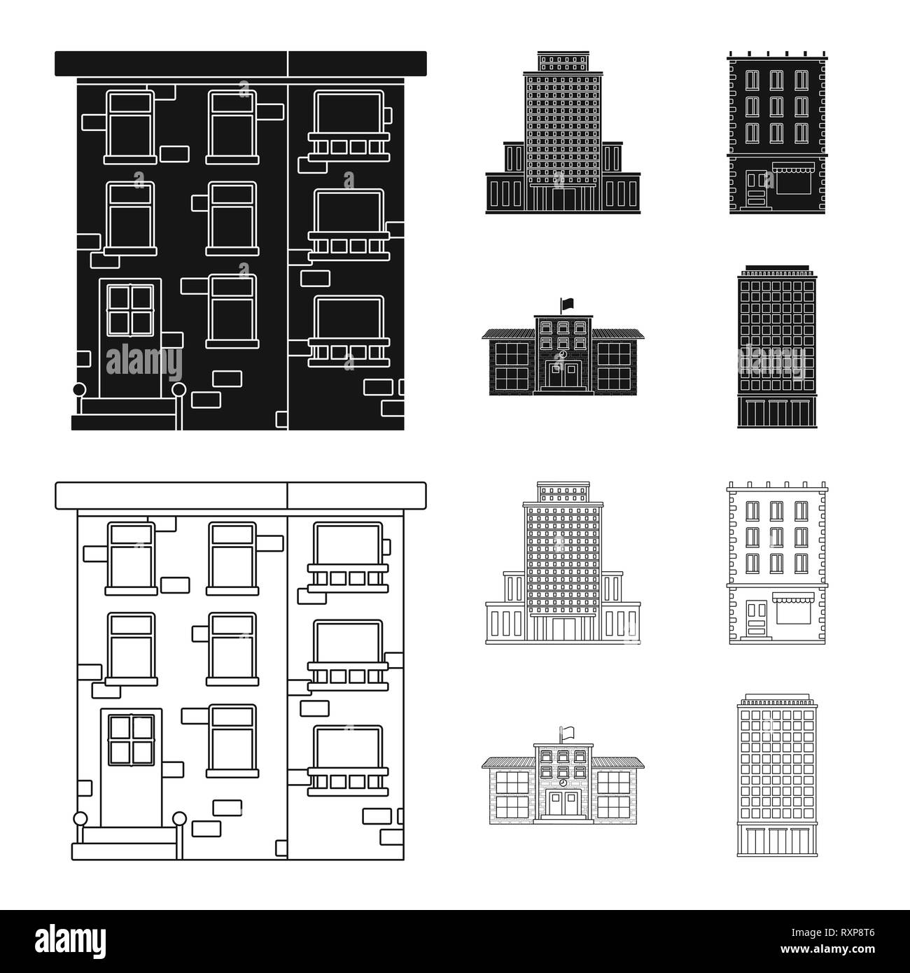 Casa,hotel,scuola,grattacielo,mattone,alta,residence,college,tetto,luogo,cottage,l'istruzione,futuro,polizia,turismo,riquadro,academy,finestra,porta,età prescolare,azienda,residential,public,Office,Università,commerciale,appartamento,urban,biblioteca,townhouse, municipali,centro,moderno,BREAK,facciata,costruzione,l'architettura,l'esterno,costruzione,città,impostare,vettore,icona,immagine,isolato,raccolta,design,l'elemento,graphic,segno vettori vettore , Illustrazione Vettoriale