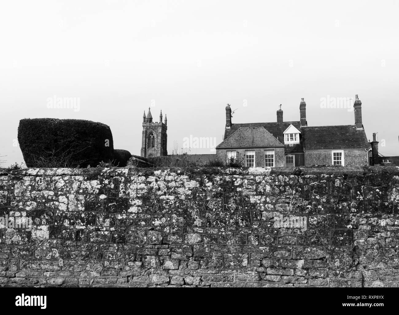 Park a piedi, Shaftesbury abbey, Shaftesbury, Dorset, Regno Unito Foto Stock