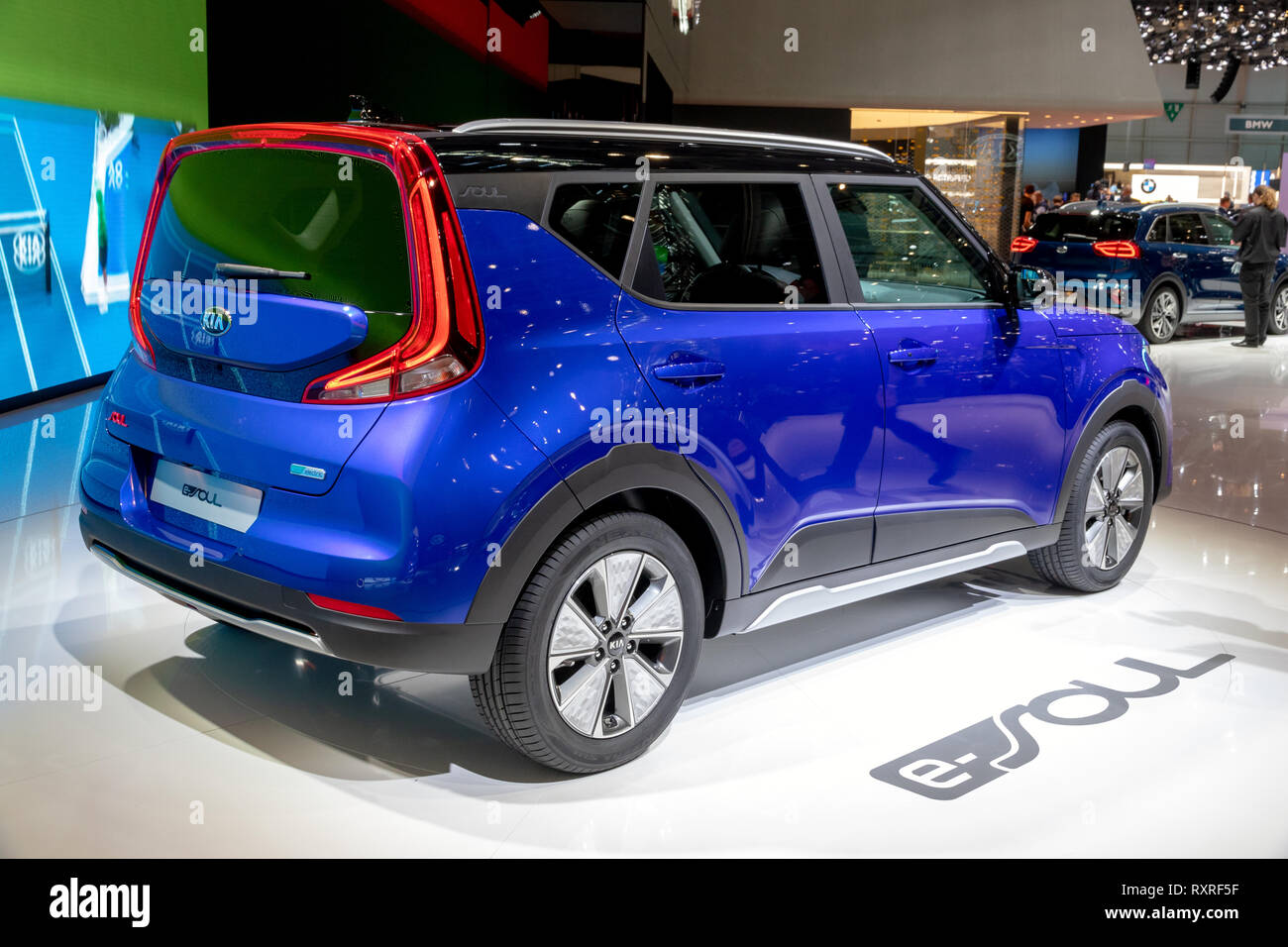 Ginevra, Svizzera - 6 Marzo 2019: elettrici Kia e-anima Auto debutto europeo all'ottantanovesimo Geneva International Motor Show. Foto Stock