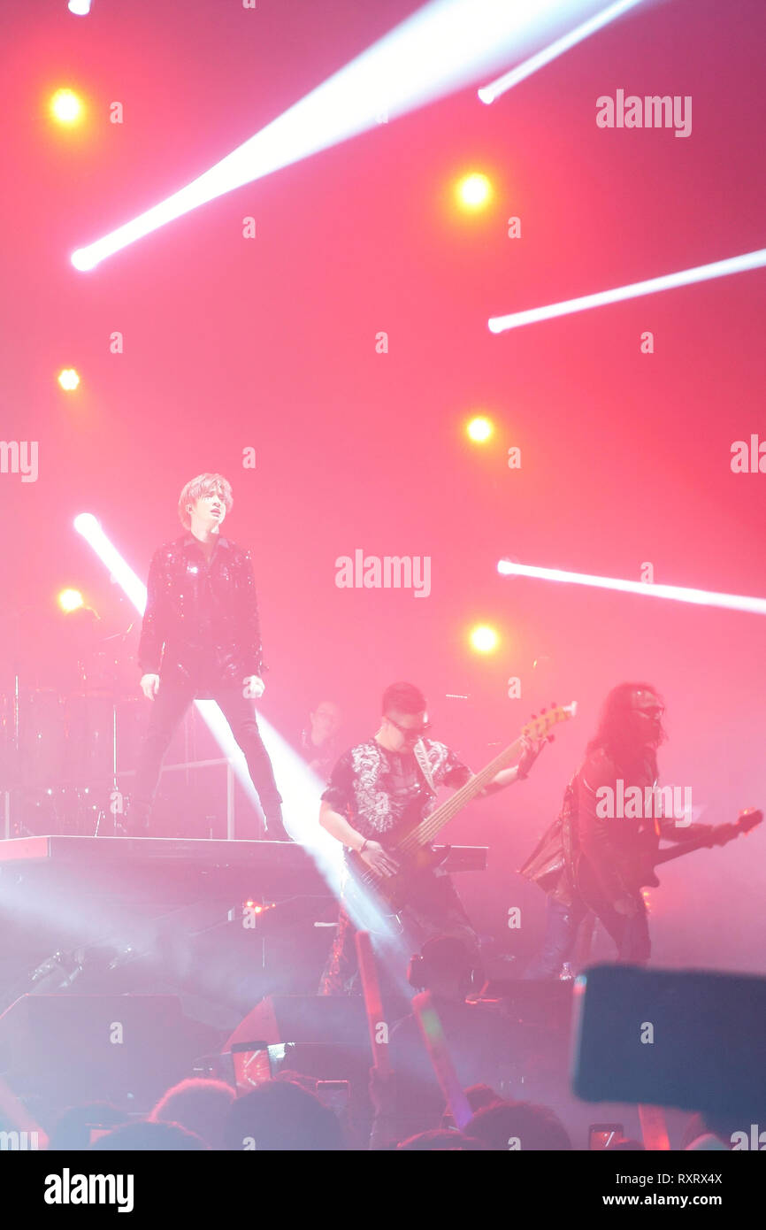 Londra, UK, 10 marzo, 2019. Joker Xue concerto presso il SSE Wembley Arena come parte del grattacielo World Tour 2019. Credito: Calvin Tan/Alamy Live News Foto Stock