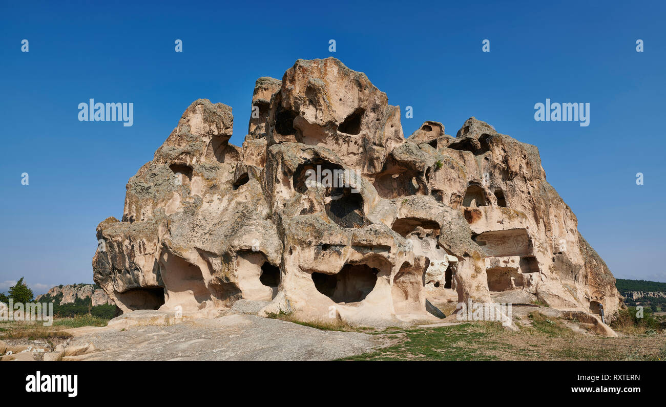 Frigia e successivamente rock tombe della necropoli di Midas . A partire dal VIII secolo a.c. . Midas City, Yazilikaya, Eskisehir, Turchia. Le primissime Frigia Foto Stock