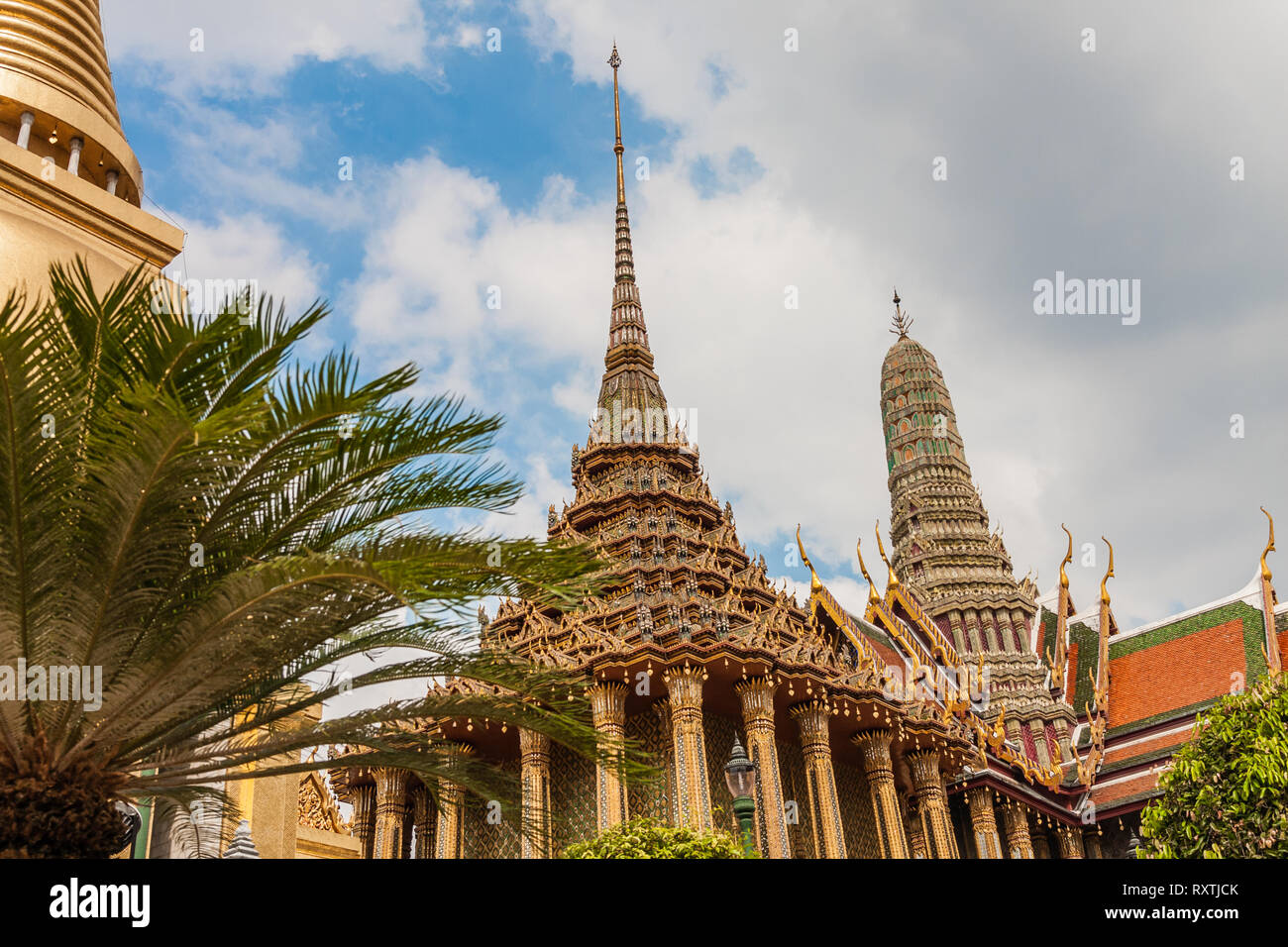 Phra Mondop, la libreria del Tempio del Buddha di Smeraldo e il Grande Palazzo, Bangkok Foto Stock