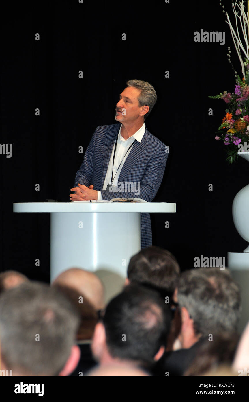 Werkspoorkathedraal, Utrecht. 8 Marzo, 2019. S.a.r. Re Williem-Alexander assiste l'inizio di "sana gioventù settimana' una cinque giorni di evento su tutto il territorio nazionale. Ac Foto Stock