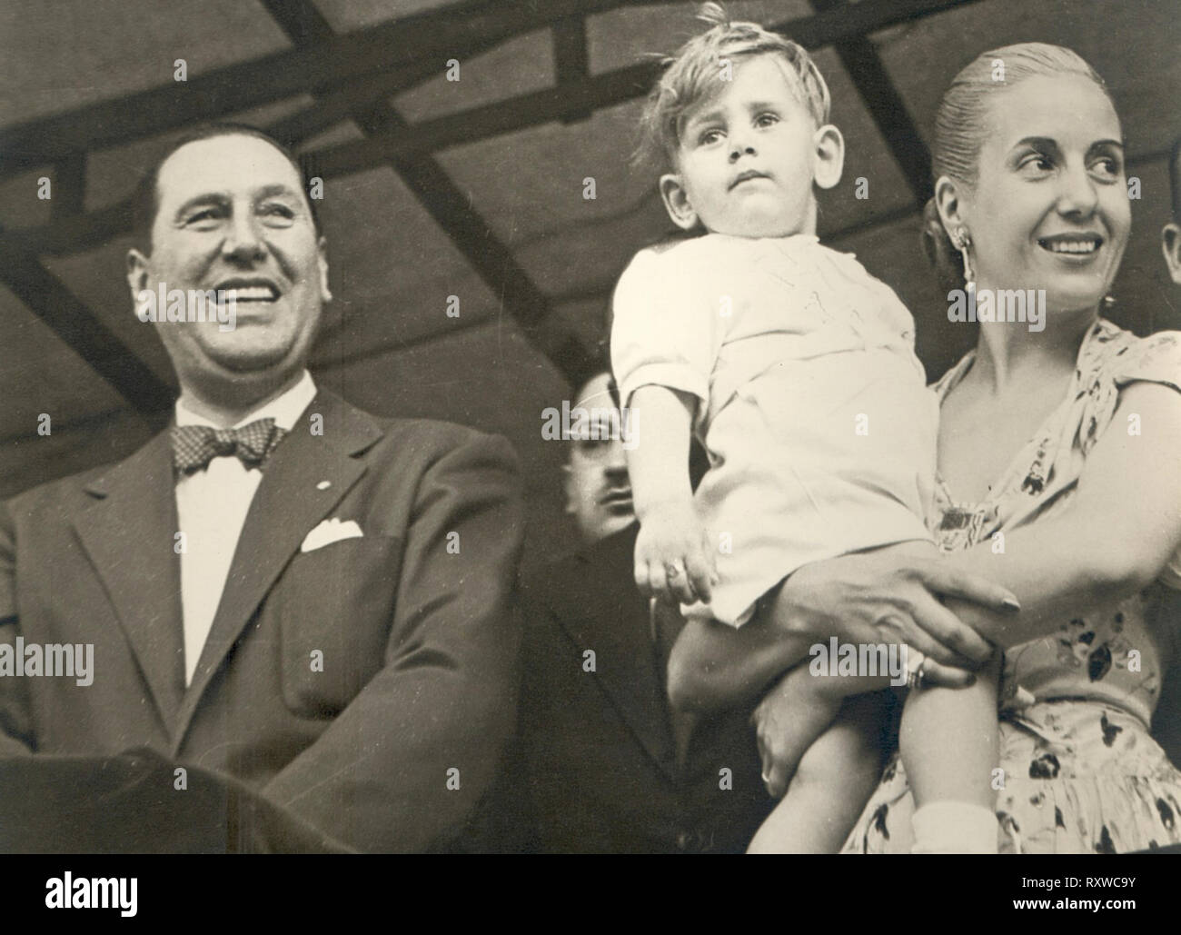 Juan Domingo Peron e sua moglie Eva Peron Foto Stock