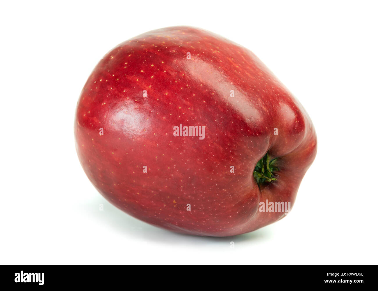 Mela Red Delicious isolato su bianco Foto Stock