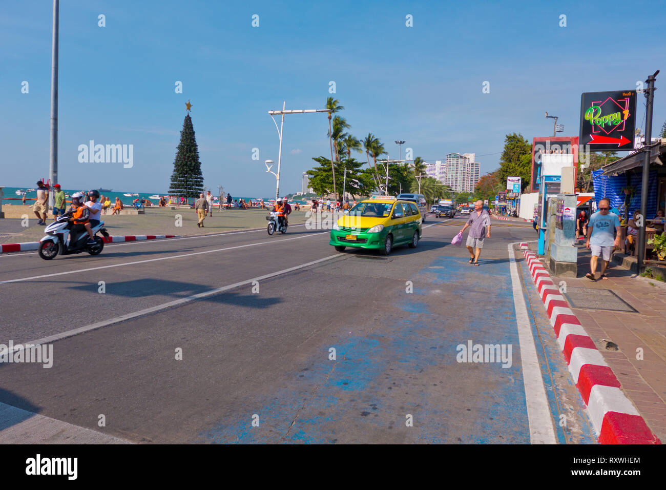 Beach Road, Pattaya, Thailandia Foto Stock