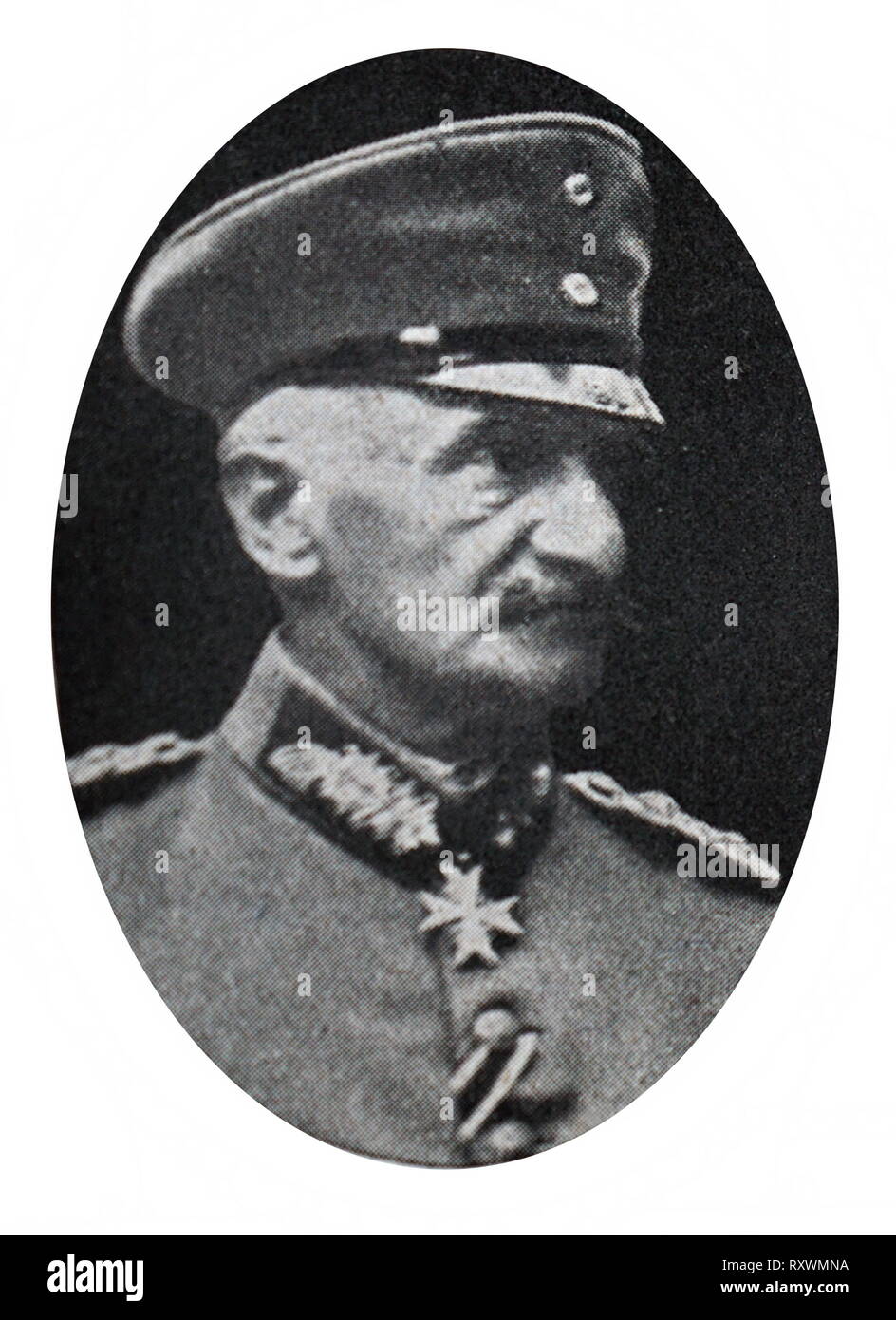 Fritz Carl Theodor von sotto (1853 - 23 novembre 1918), generale prussiano nell'esercito tedesco durante la Prima Guerra Mondiale. Egli ha comandato le truppe durante la battaglia della Somme, la seconda battaglia della Aisne, e l offensiva di primavera nel 1918. Foto Stock