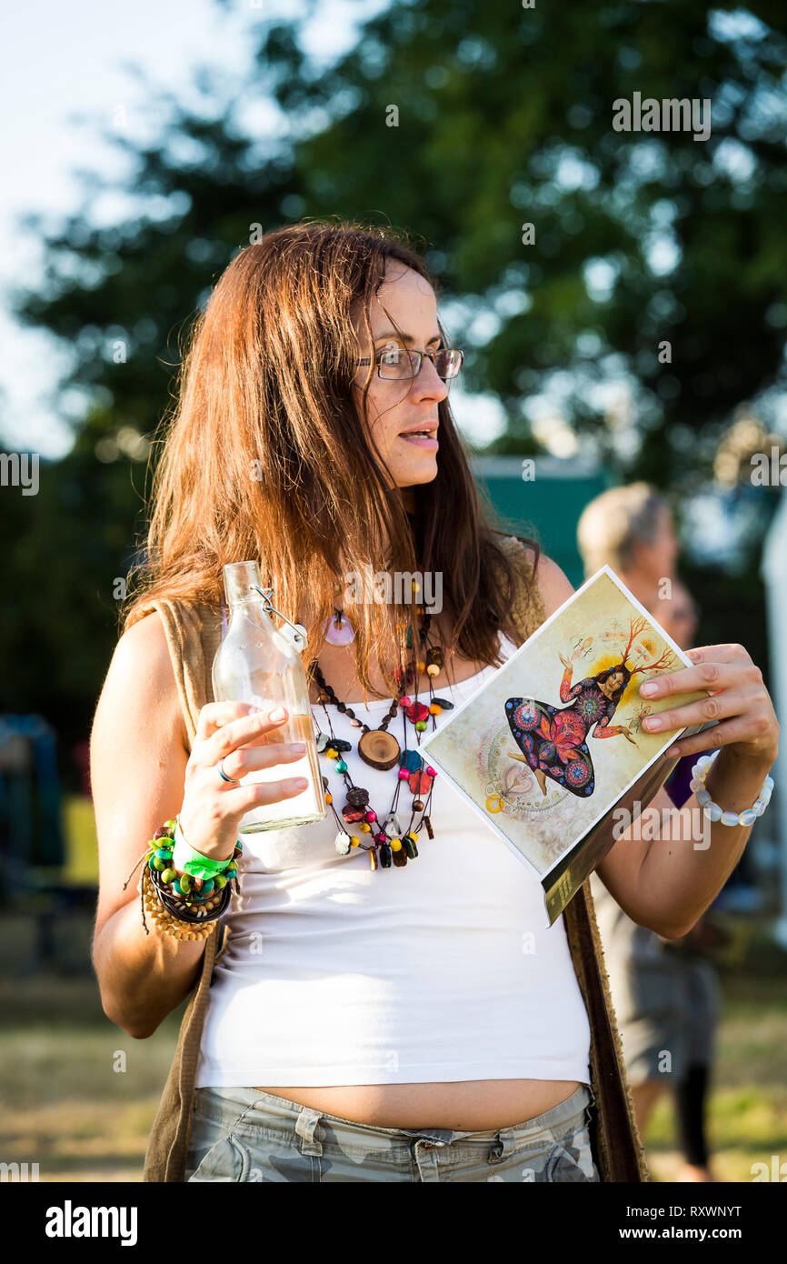 Nel selvaggio festival, Kent, Regno Unito Foto Stock