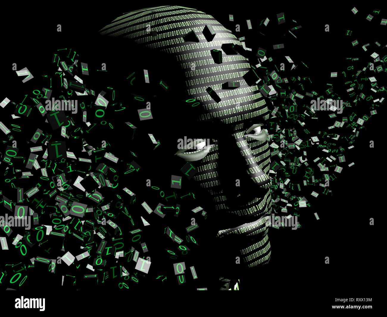 Cgi (computer generated immagine)/ Immagine: Symbolbild: Digitalisierung, Kuenstliche Intelligenz (KI, AI), il cyberspazio, Roboter, Bionik (nur fuer red Foto Stock