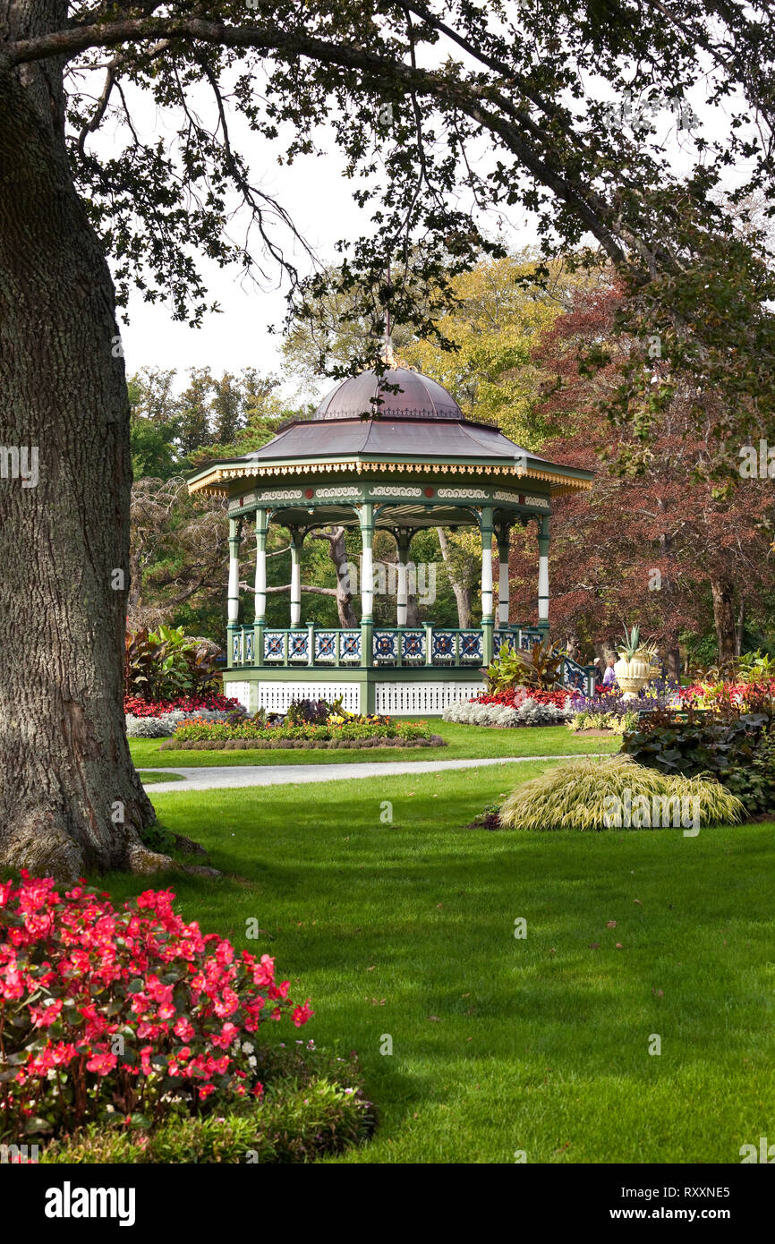 Bandstand a Halifax Giardini Pubblici, Halifax, Nova Scotia, Canada Foto Stock
