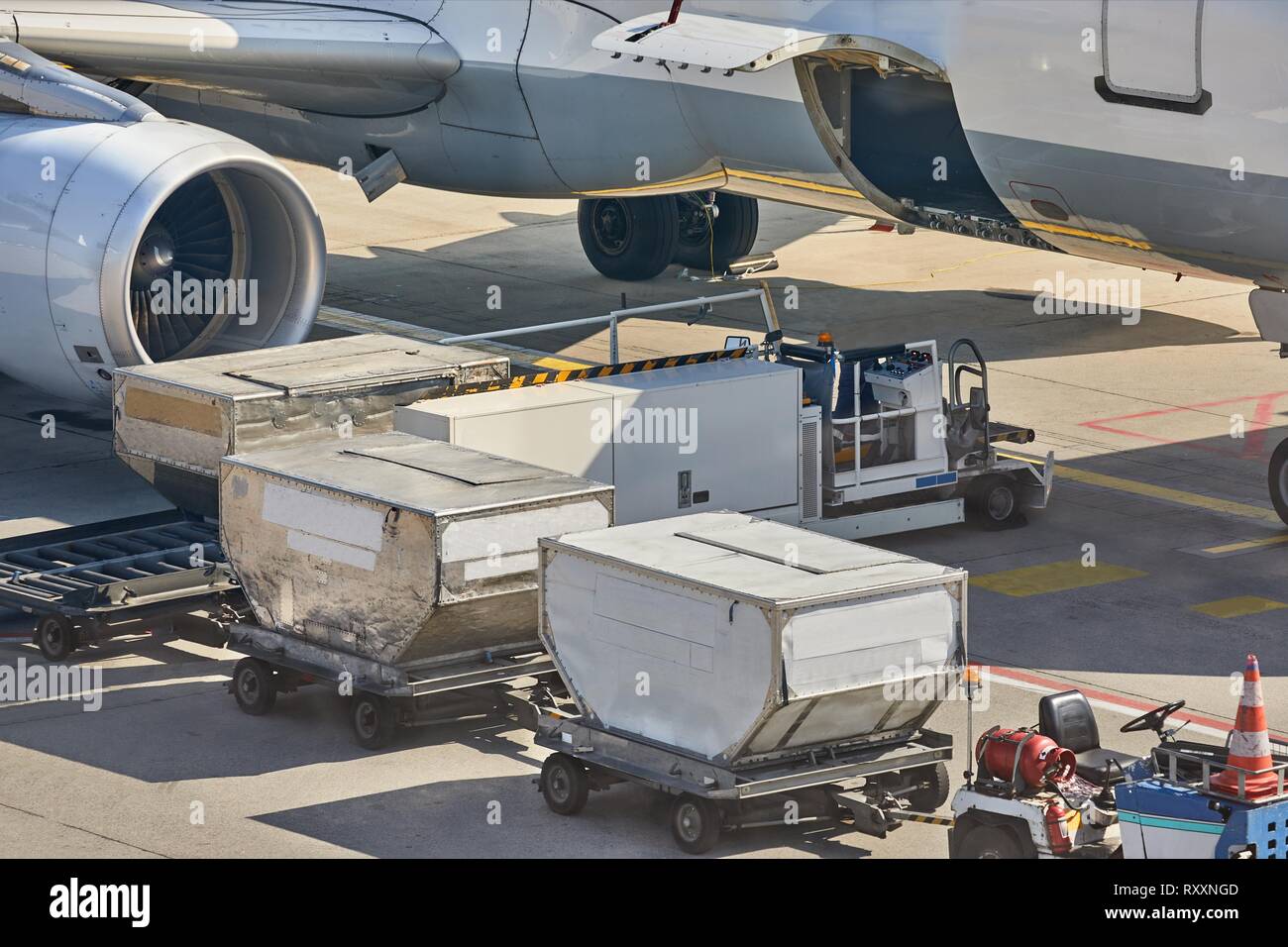 Aeromobili a terra Foto Stock