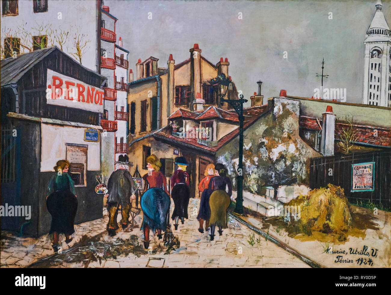 Francia, Parigi, les Tuileries, museo di Orangerie, La Maison Bernot par Maurice Utrillo, 1924 Foto Stock