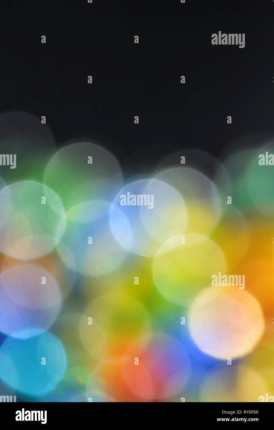 Lente astratta sfondo bokeh di fondo in studio Foto Stock