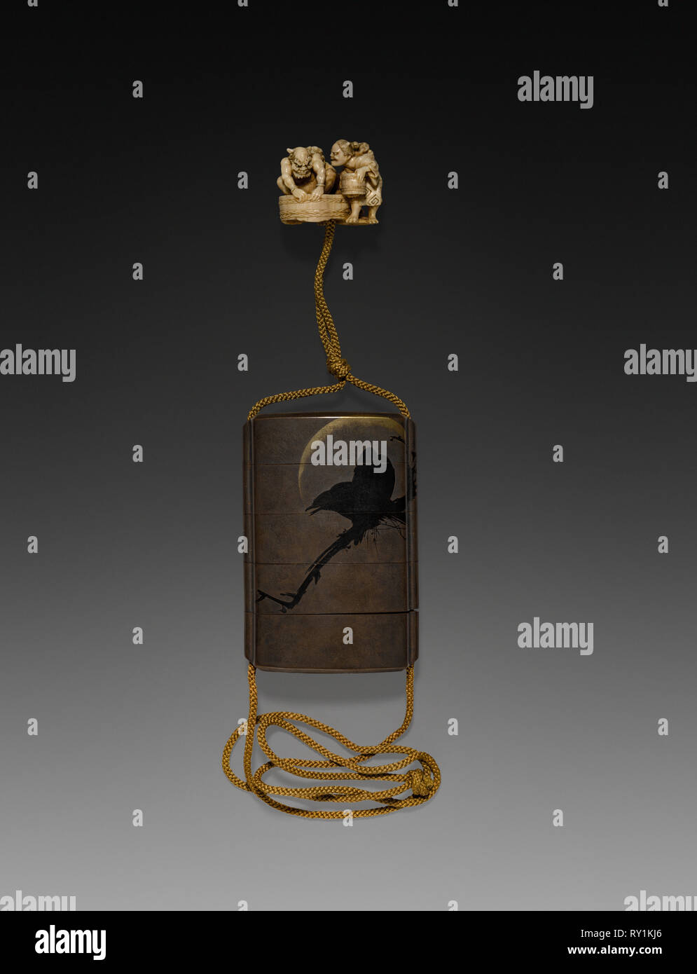 Thunder demone, xix secolo. Giappone, Periodo Edo (1615-1868). L'avorio; complessivo: 2,6 cm (1 in Foto Stock