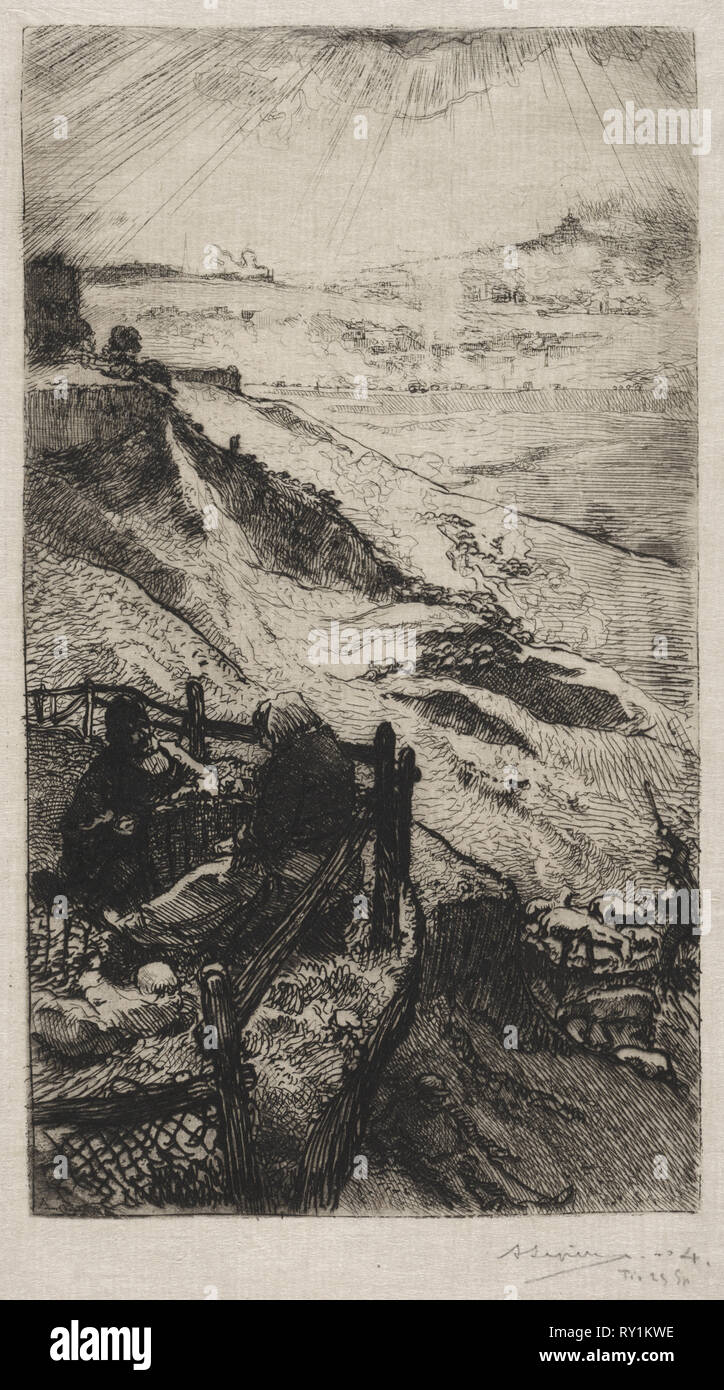 Carrieres d'Amérique pres Parigi, 1898. Auguste Louis Lepère (Francese, 1849-1918). Attacco Foto Stock