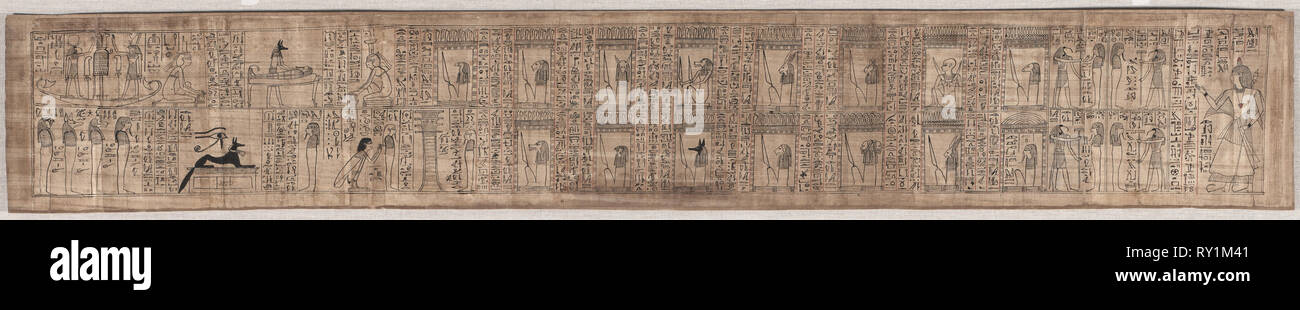 Libro dei Morti di Hori, c. 1969-945 BC. Egitto, Nuovo Regno, Dynasty 21. Il papiro; complessivo: 23 cm (9 1/16 in Foto Stock
