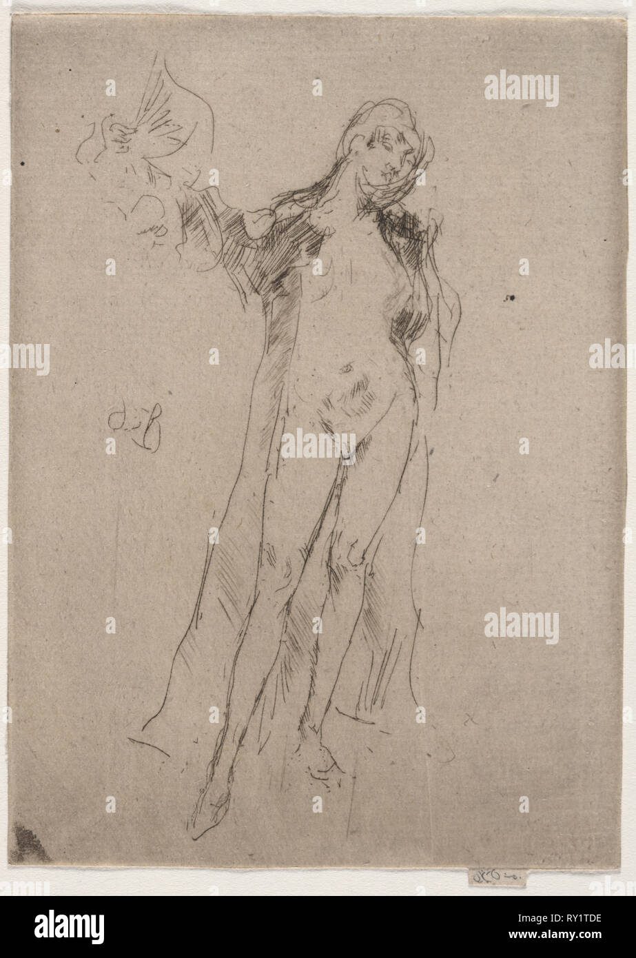La ventola (Modello n. 3). James McNeill Whistler (American, 1834-1903). Attacco Foto Stock