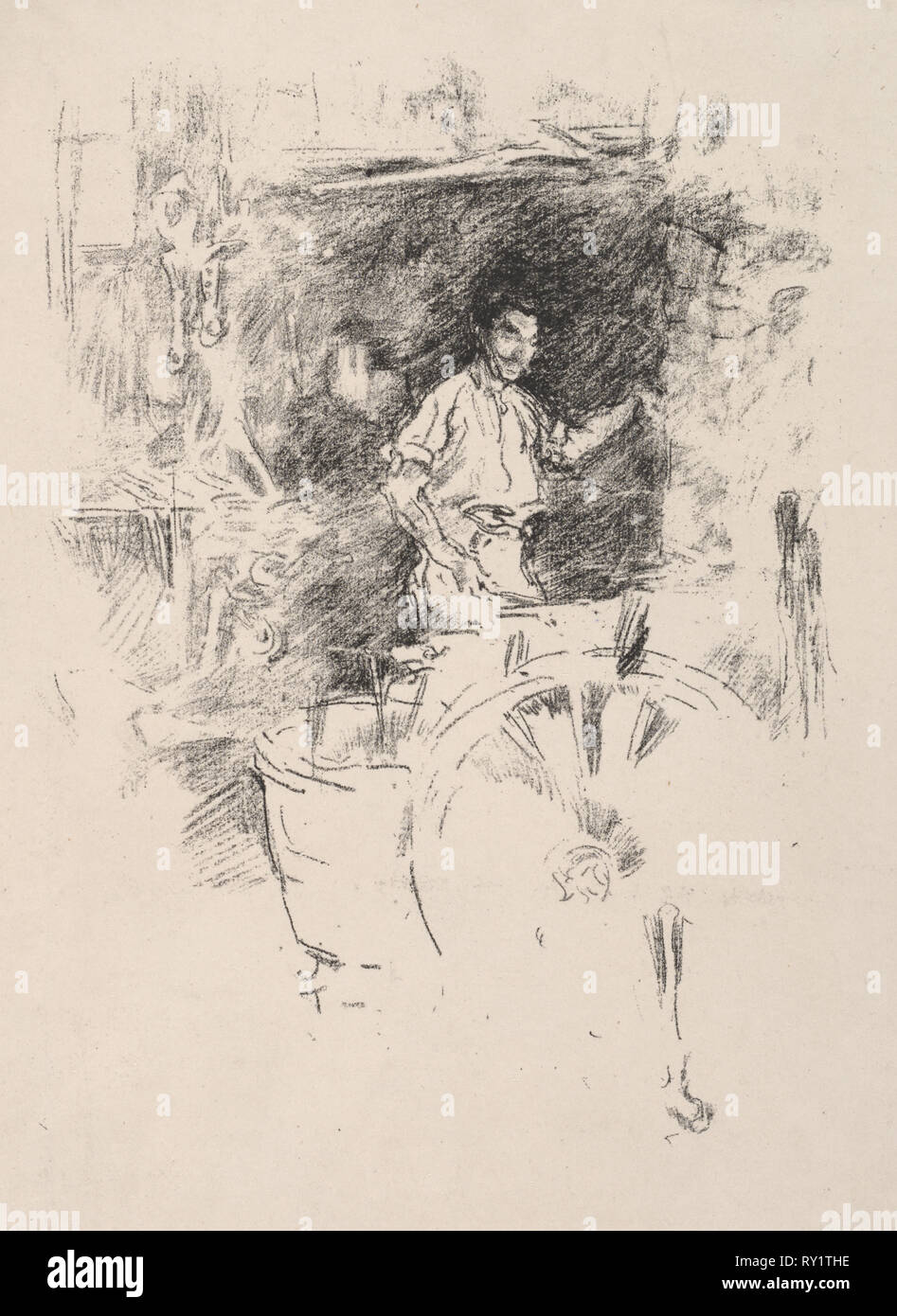 Il fabbro, 1895. James McNeill Whistler (American, 1834-1903). Litografia Foto Stock