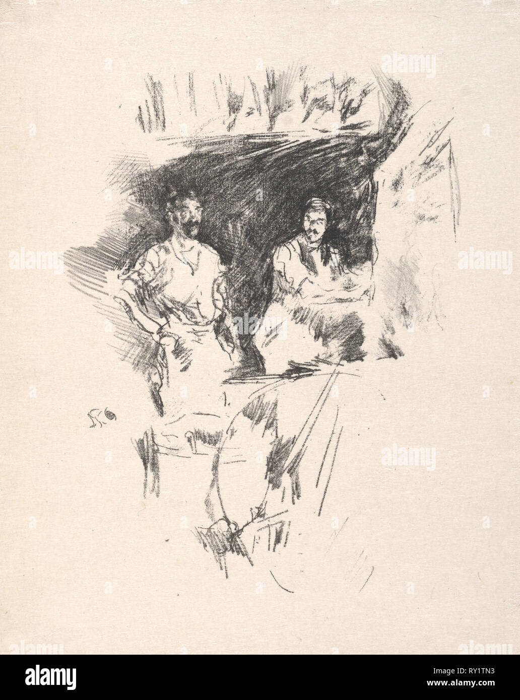 I Fratelli, 1895. James McNeill Whistler (American, 1834-1903). Litografia Foto Stock